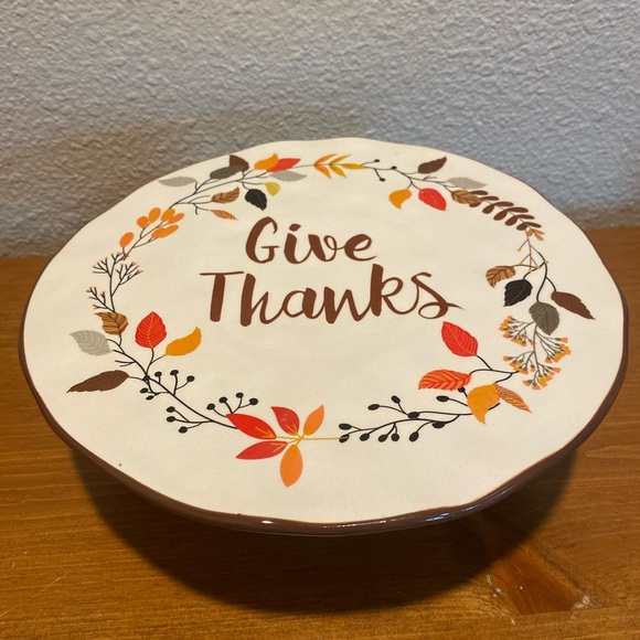 Fall Cake Stand, Give Thanks Cake Stand, Thanksgiving Cake Stand, Cake Stand - Picture 11 of 15